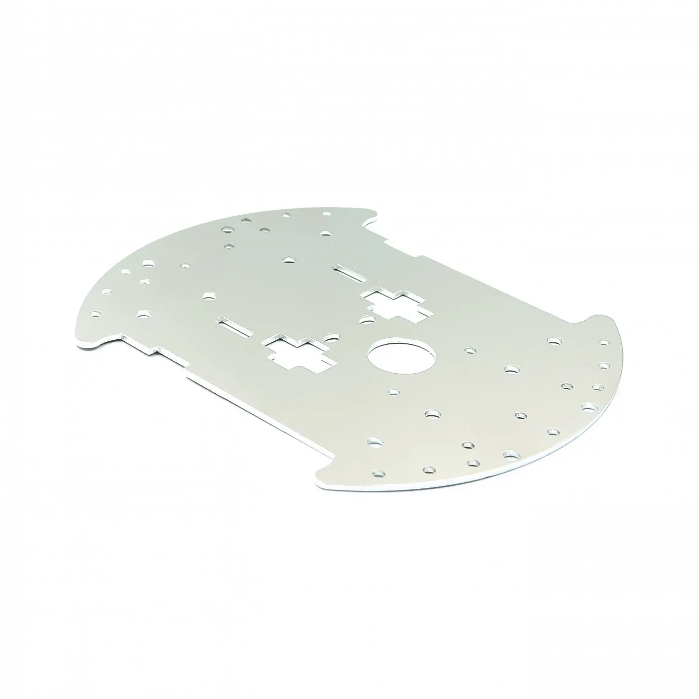 4WD vier rad intelligente auto chassis 1,5mm aluminium legierung chassis Runde aluminium auto chassis vier-rad