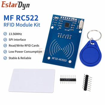 Estardyn MFRC522 RC522 13,56MHz RFID-Modul SPI Lesegerät und Schreibgerät für IC-Karten Schlüsselanhänger