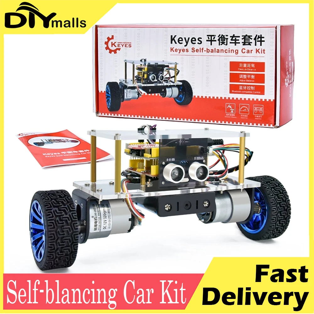 Keyes Selbstbalancierendes Auto-Bausatz Smart Roboter-Auto-Set DIY Elektronik-Kit/STEM-Sets für Arduino