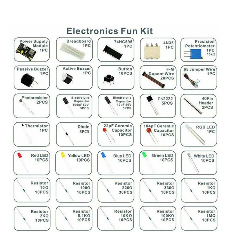 Schachtel DIY Projekt Starter Kit Für Arduino UNO R3 Kit (830 Stück) – Bild 6