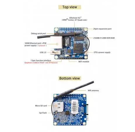XU-256M Orange Pi Zero LTS Version Entwicklungsboard Allwinner H2 – Bild 3