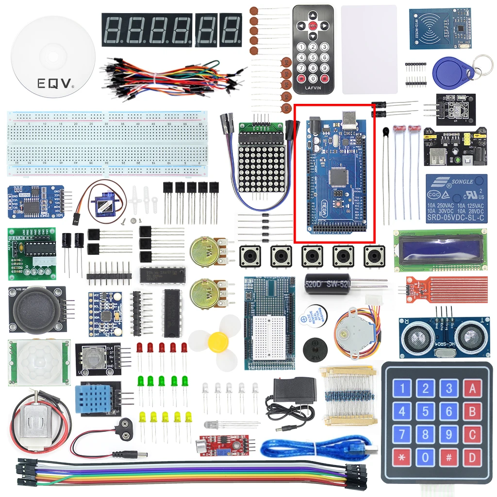 EQV MEGA 2560-Projekt Das umfassendste Starterkit für Arduino Mega2560 Nano mit LCD1602 IIC