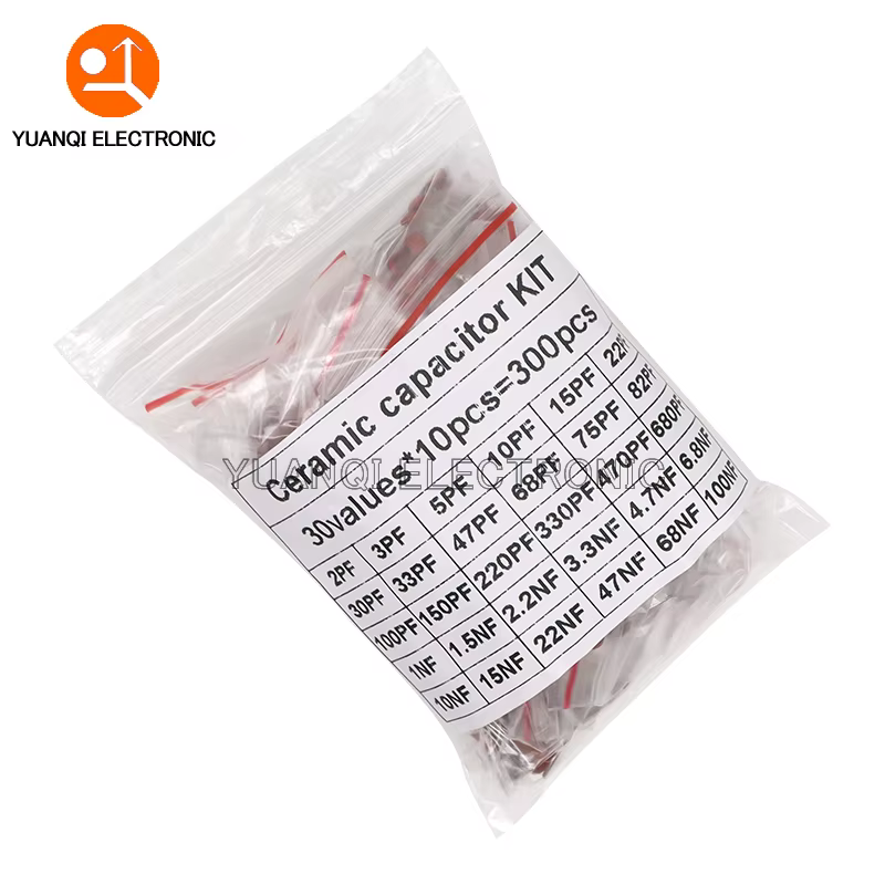 50 V Keramikkondensator-Set, 2PF-0,1 UF, 30 Werte x 10 Stück Kapazität, sortiertes Set (300 Stück)