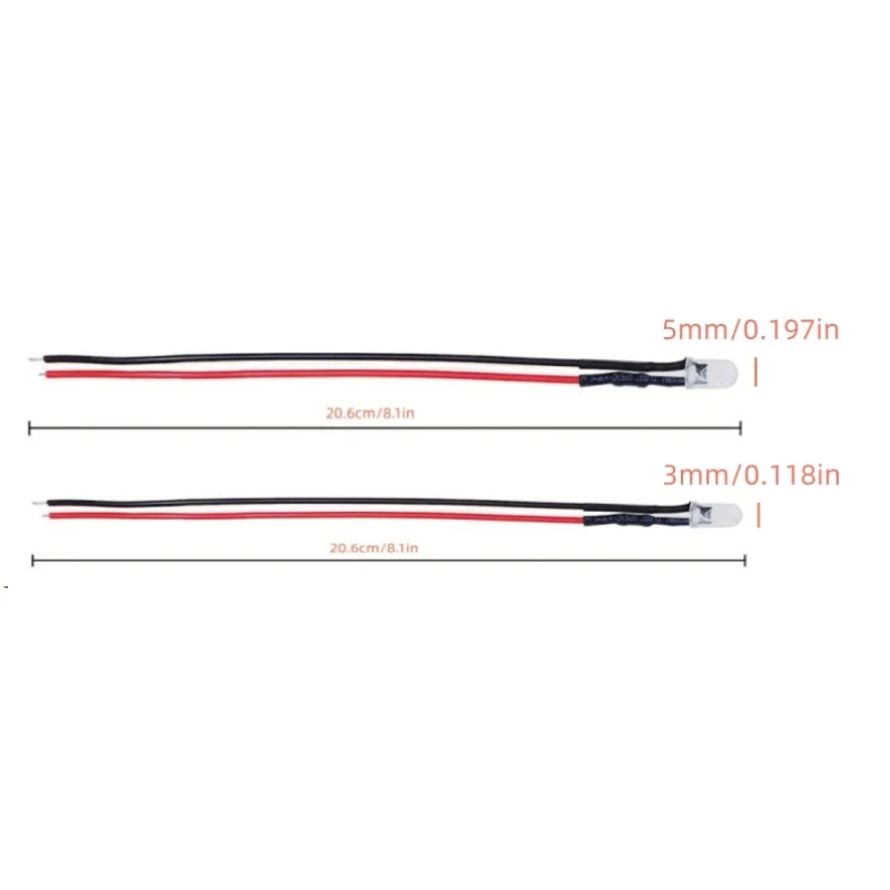 3 mm 5 mm LED-Leuchtdioden (6 Farben x 20 Stück), 3 V-12 (120 Stück) – Bild 6