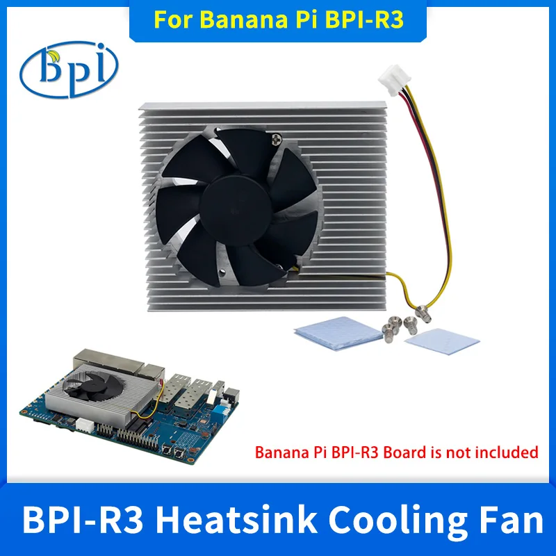 Lüfter für Banana Pi BPI-R3 Aluminium-Kühlkörper für Banana Pi R3 Entwicklungsboard