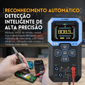FNIRSI DMT-99 Digitales Multimeter 9999 Anzeigen Smart Professioneller Tester 1000V 10A True RMS Auto-Range AC