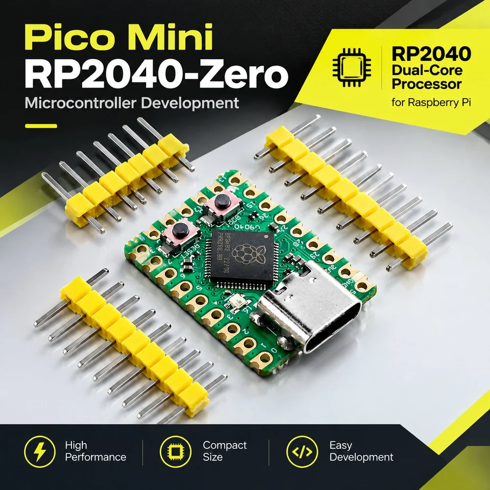 Pico Mini RP2040-Zero Mikrocontroller-Entwicklung mit RP2040 Dual-Core-Prozessor für Raspberry Pi
