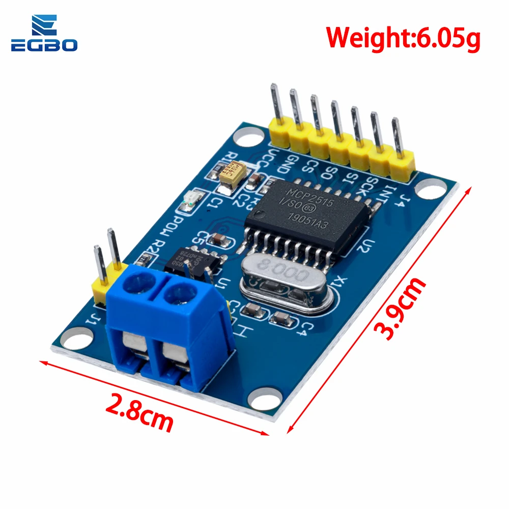 ~10PCS EGBO MCP2515 CAN-Bus-Modul TJA1050 Empfänger SPI für 51 MCU ARM – Bild 6
