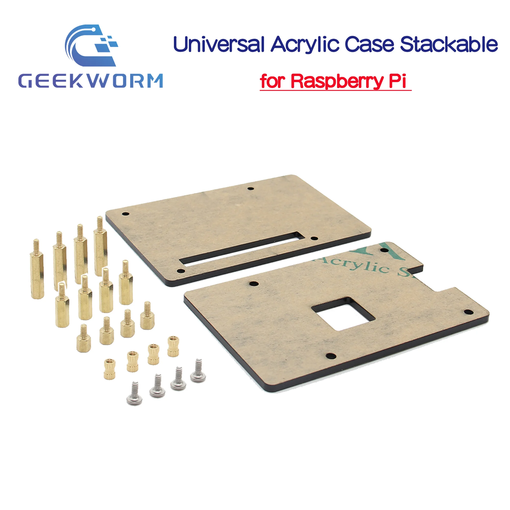 Raspberry Pi Universal-Acrylgehäuse stapelbar für Raspberry Pi 5 / Raspberry Pi 4 Modell B / 3 B+ / 3B / 2B