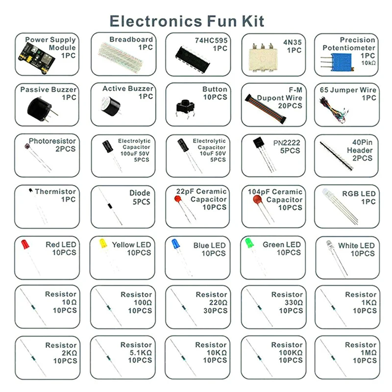 DIY Starter Electronic Kit 830 Verbindungspunkte Steckbrett – Bild 4