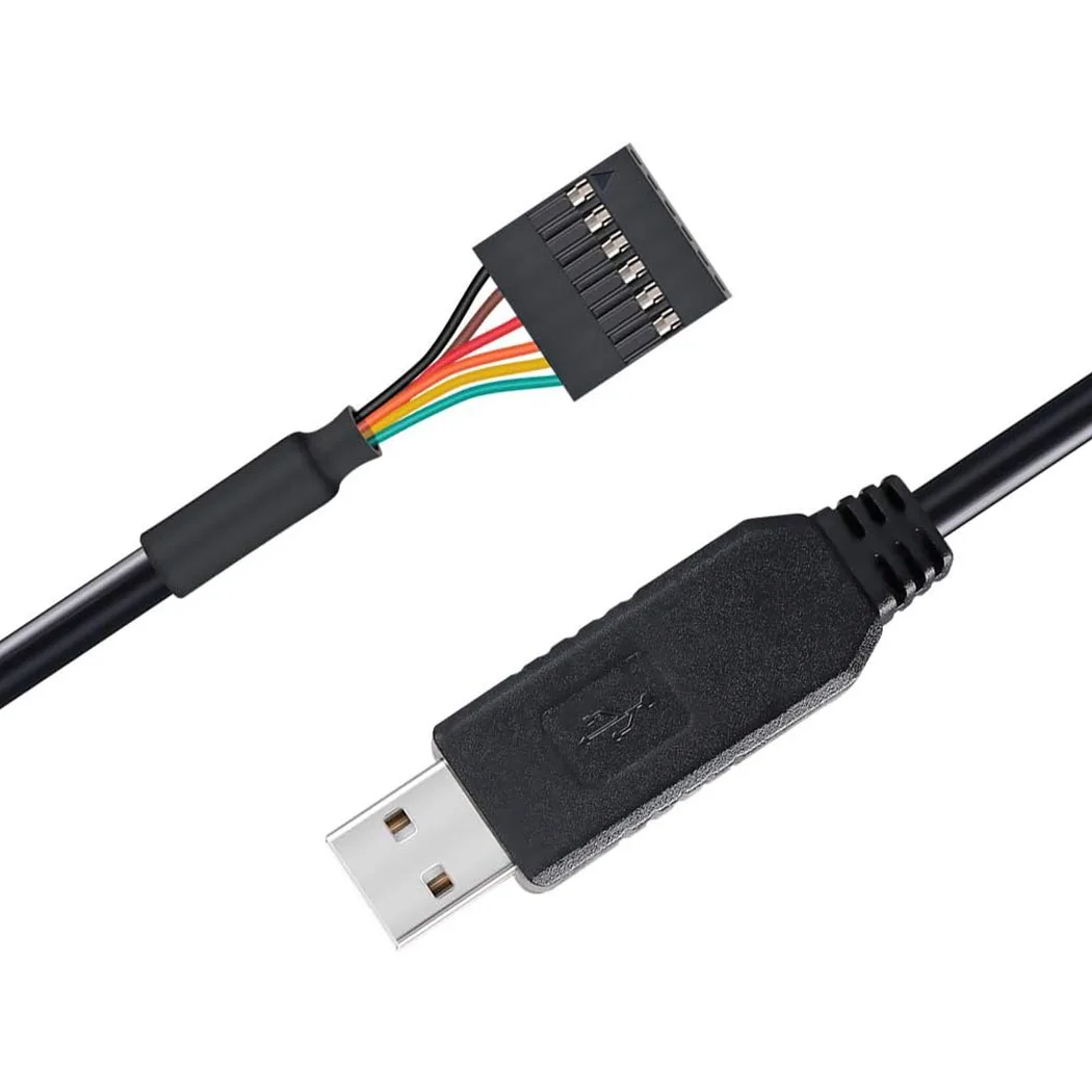 USB-zu-TTL-Seriell-5-V-Adapterkabel mit FTDI FT232RL-Chip, 6-polige Buchsenleiste, UART-IC, Windows 11 10 8 7