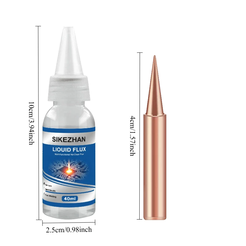 Flüssiger Lötflussmittel, 40 ml + 900M-T-I-Eisenspitzen-Set, präzise – Bild 6