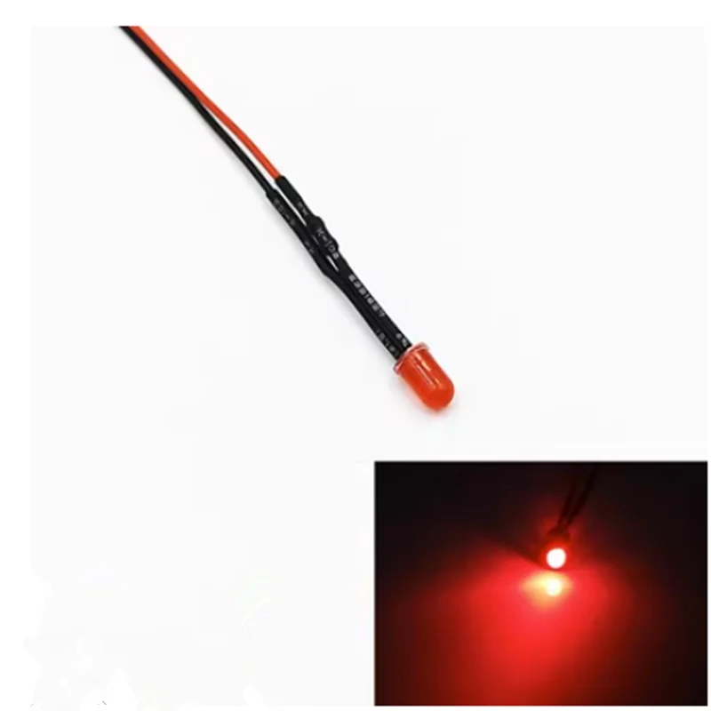 10/PCS 3mm 5mm LED 3-12V 20cm Vorverdrahtet Weiß Rot Grün Blau Gelb – Bild 3