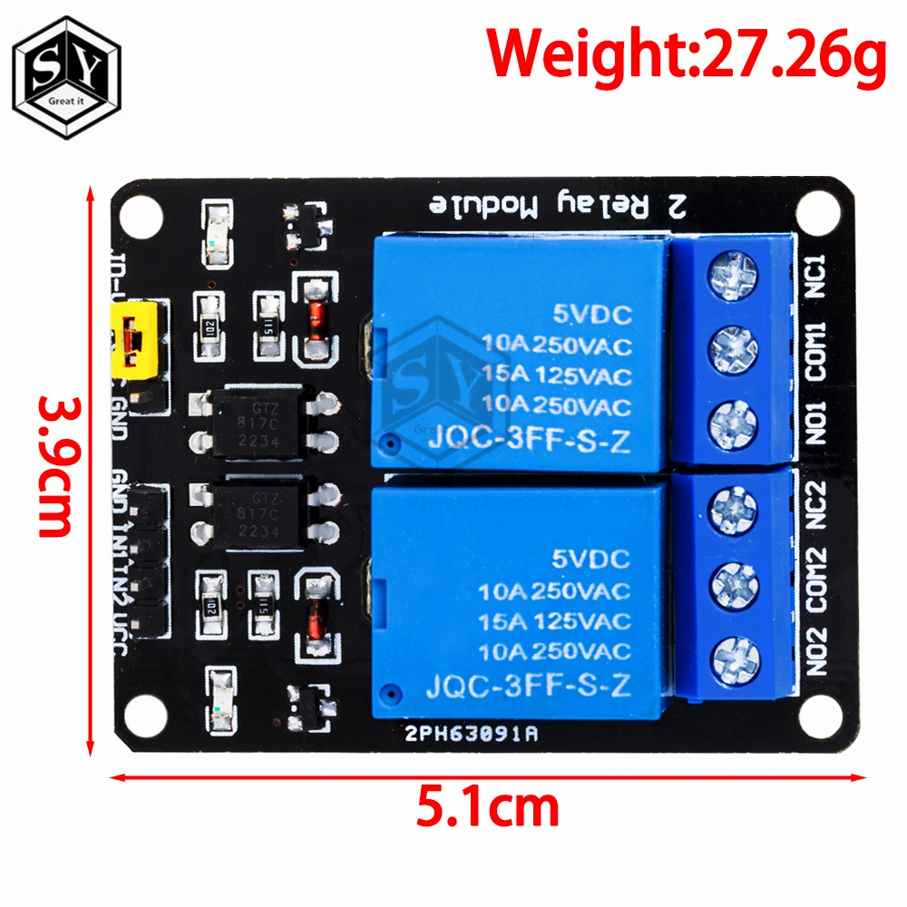 5V 12V 1 2 4 8 Kanal-Relaismodul mit Optokoppler. Relaisausgang 1 2 4 – Bild 6