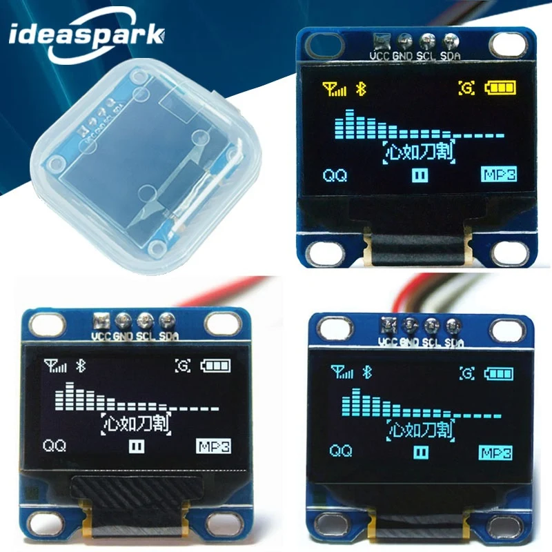 0,96 Zoll OLED-Anzeigemodul SSD1306 I2C IIC SPI Seriell 128X64 LCD 4-polig GelbBlau WeißBlau für Arduino