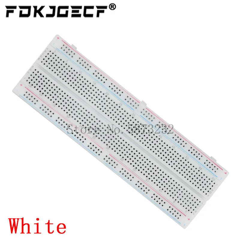 Weiß/Transparent Breadboard 830 Punkt Solderless PCB Brot Board MB-102 MB102 Test Entwickeln DIY für arduino