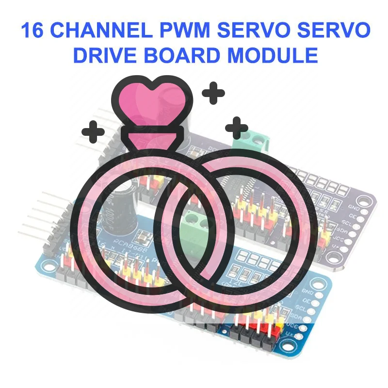 16-Kanal-PWM-Servo-Antriebsplatine, Roboter-Controller, IIC-Schnittstelle, Treibermodul PCA9685 für Raspberry