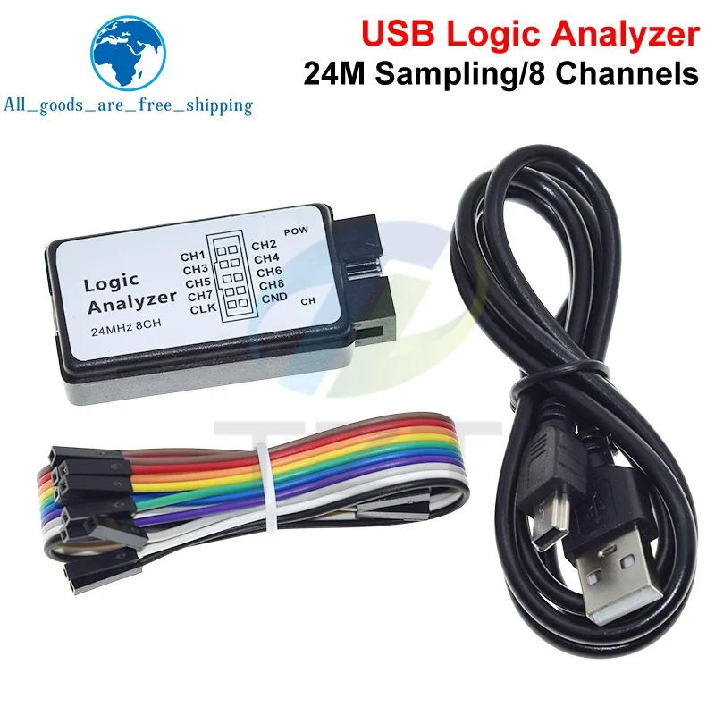 TZT 1/3 stücke USB Logic Analysator 24 MHz 8 Kanal 24 M/sekunden Logic – Bild 3