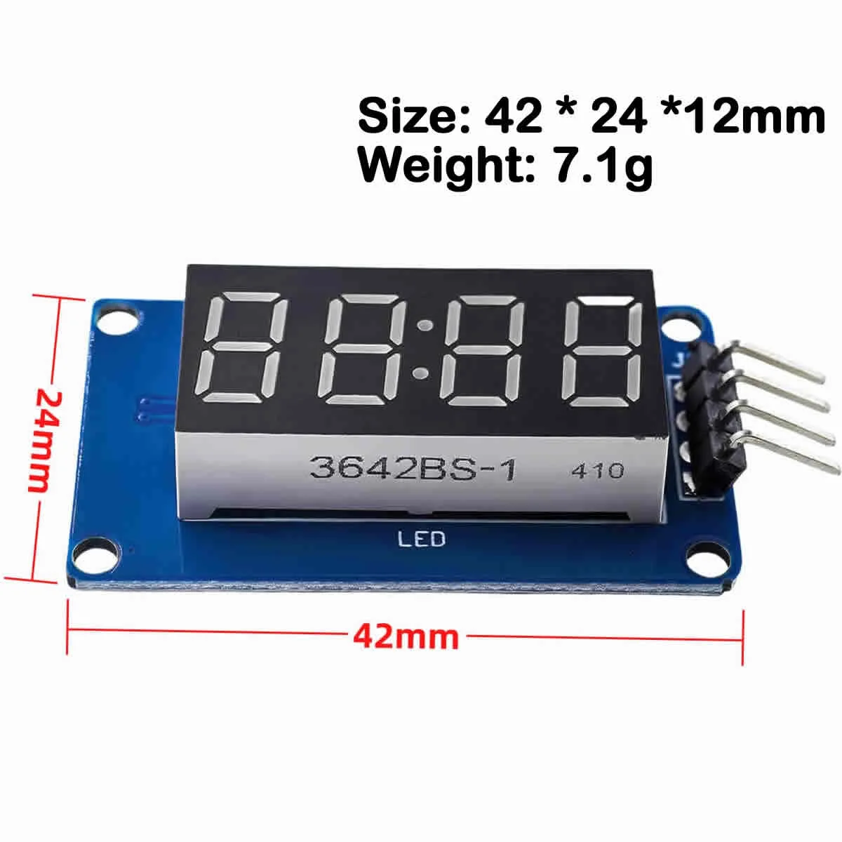 TM1637 LED-Anzeigemodul, 7 Segmente, 4 Bits, 0,36 Zoll Uhr, LED-Anode – Bild 2