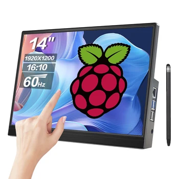 14 Zoll Monitor für Raspberry Pi 5 4 3 Touchscreen 1920x1200 16:10 Display HDMI USB Schnittstelle für Computer