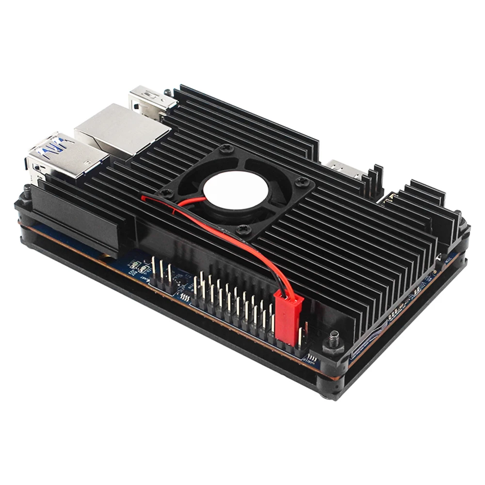 DIY Kits Orange Pi 5 Aluminium legierung Schutzhülle mit Lüfter – Bild 2