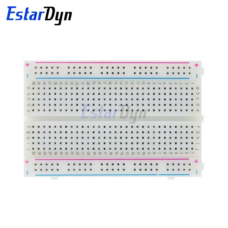 Estardyn MB102 Lötfreies Steckbrett 830/400 Löcher PCB Prototyping – Bild 3