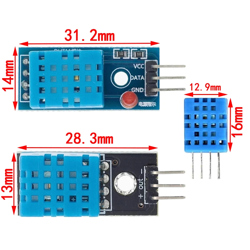 DHT22 AM2302 DHT11/DHT12 AM2320 Digitale Temperatur Feuchtigkeit – Bild 2