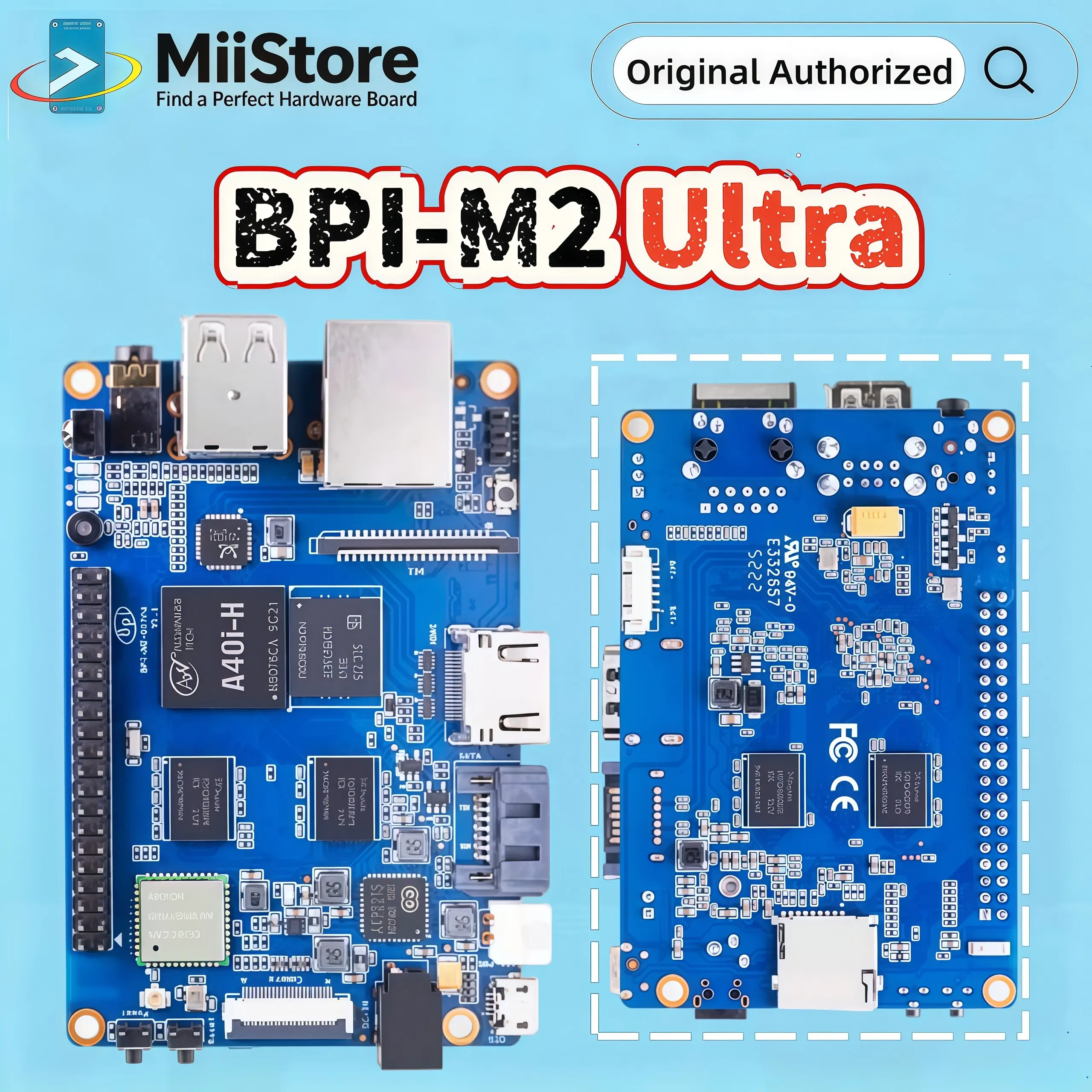 Banana Pi BPI-M2 Ultra SBC Allwinner A40i Quad Core 2GB DDR3 8GB EMMC – Bild 2