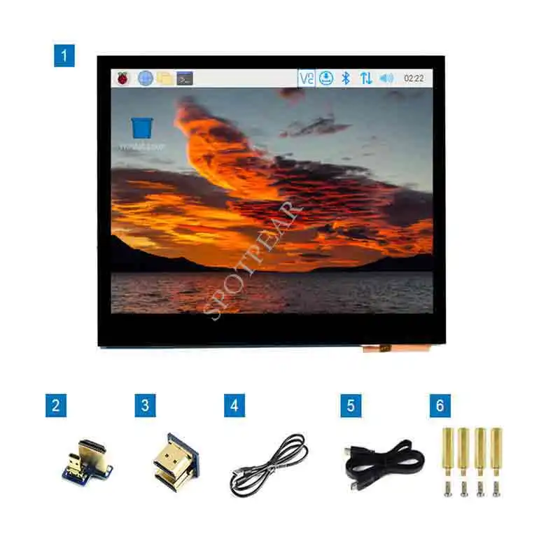 Raspberry Pi 3,5 inch touchscreen 3,5 zoll display 640 × 480 IPS Kapazitiven touchscreen kompatibel mit HDMI