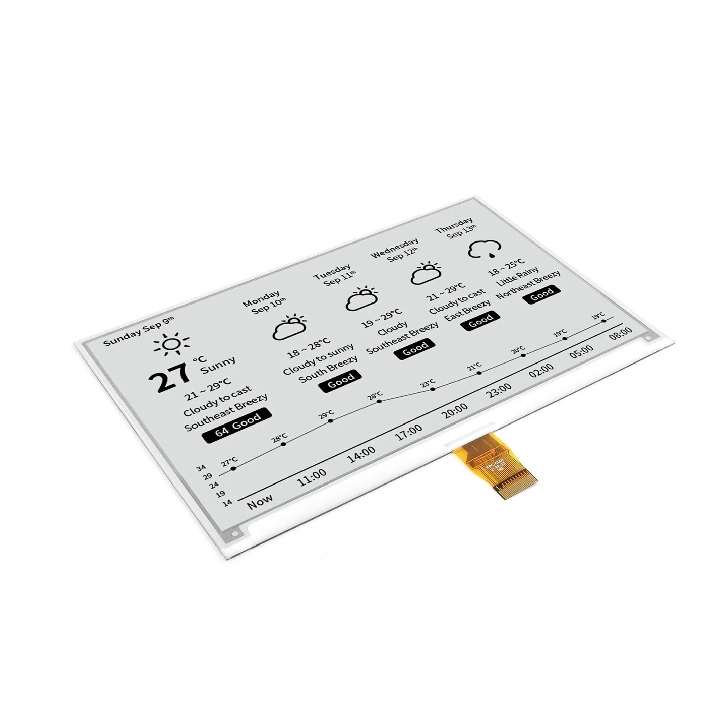 Waveshare 7,5 Zoll E-Ink E-Paper Bildschirm, Bare Screen / Modul – Bild 2