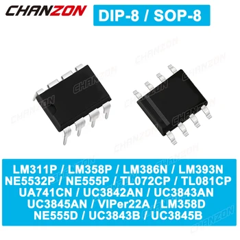 Ne555 Integrierte Schaltung Chip Ne 555 Timer Ne5532 Lm358 Lm386 Lm393 Tl072 Viper22a Ne555p Ua741 (10 Stück)