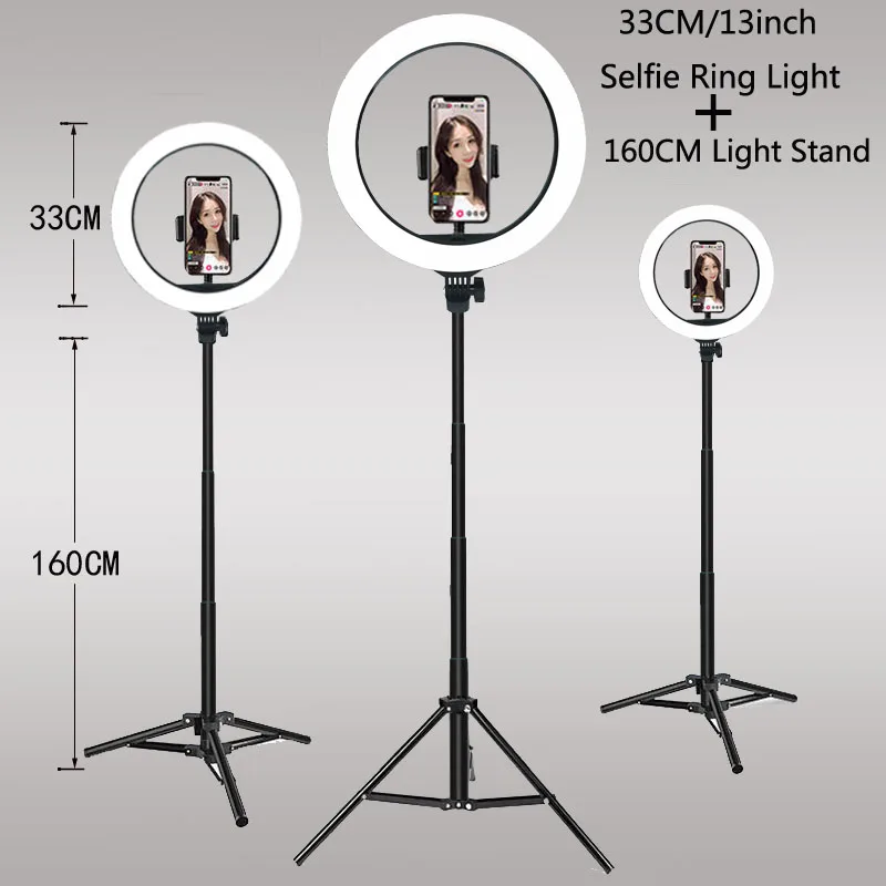 26 33 cm Videoleuchten, dimmbares Licht, Selfie-LED-Ringlicht, USB-Ringbeleuchtungslampe mit Stativ, um