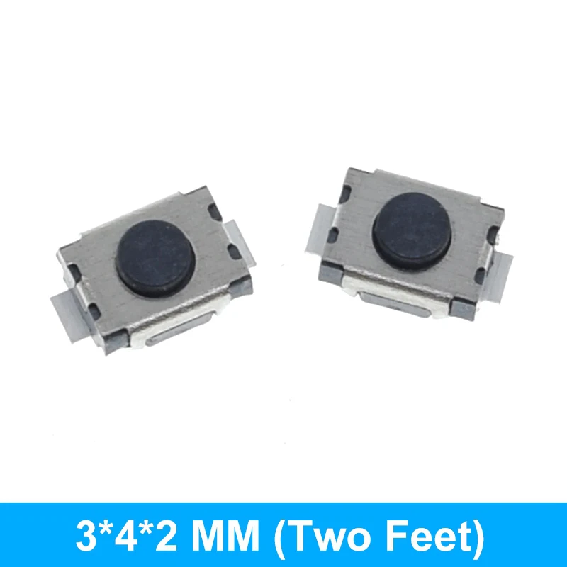 TZT 10/100PCS 3*6 3*4 4*4 SMD Tactile Tact Push Button Schalter 2Pin 4Pin Touch Micro Schalter 3x4x2 3x6x4,3
