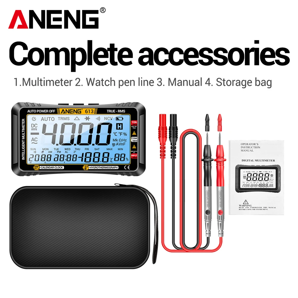 612 613 Smart Multimeter Echtzeit Power-off Mess Tester AC/DC – Bild 2
