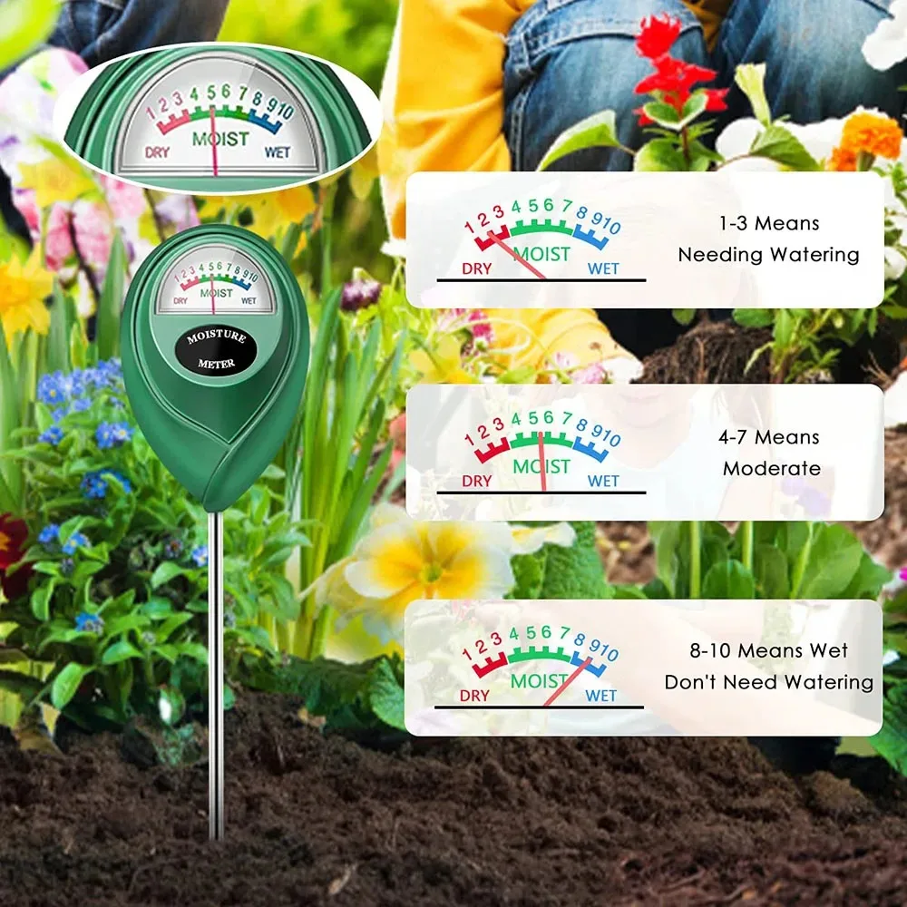 Bodenfeuchtemessgerät, Boden-Hygrometer-Sensor für Gartenarbeit, Bodenfeuchtemessgerät für Zimmerpflanzen