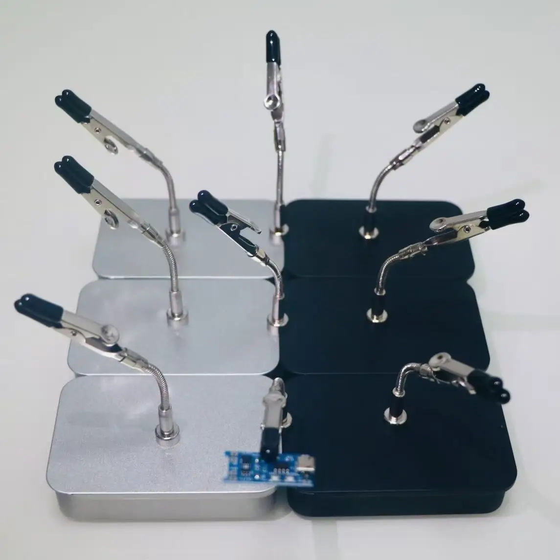 Löten Helfende Hände Magnetische Universal Flexible Arm Schweißen Assistent PCB Klemme Dritte Hand Schweißen