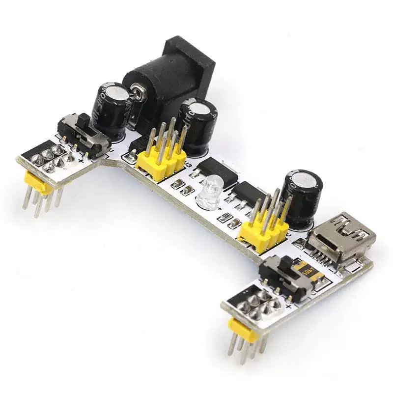 MB102 Breadboard-Stromversorgungsmodul / MB102 weißes Breadboard-dediziertes Leistungsmodul 2-Wege 3,3 V 5 V