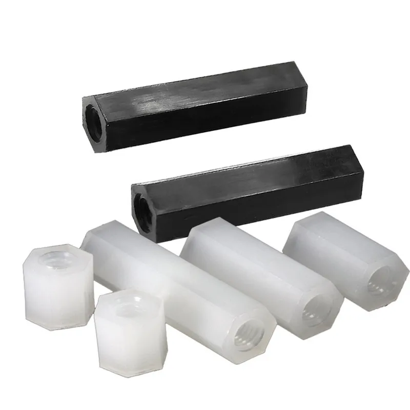 Buchse auf Buchse Nylon Abstandshalter M2 M2,5 M3 M4 M5*L Weiß Schwarz – Bild 5