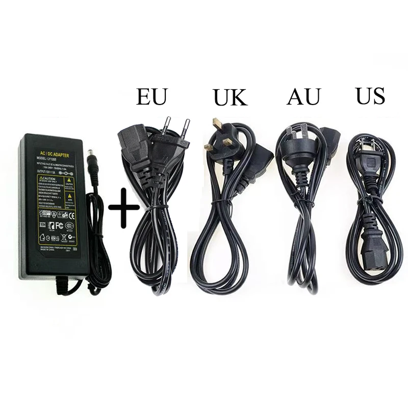 AC 220V ZU DC 5V 6V 8V 9V 12V 13V 15V 24V LED Netzteil Adapter 1A 2A – Bild 4