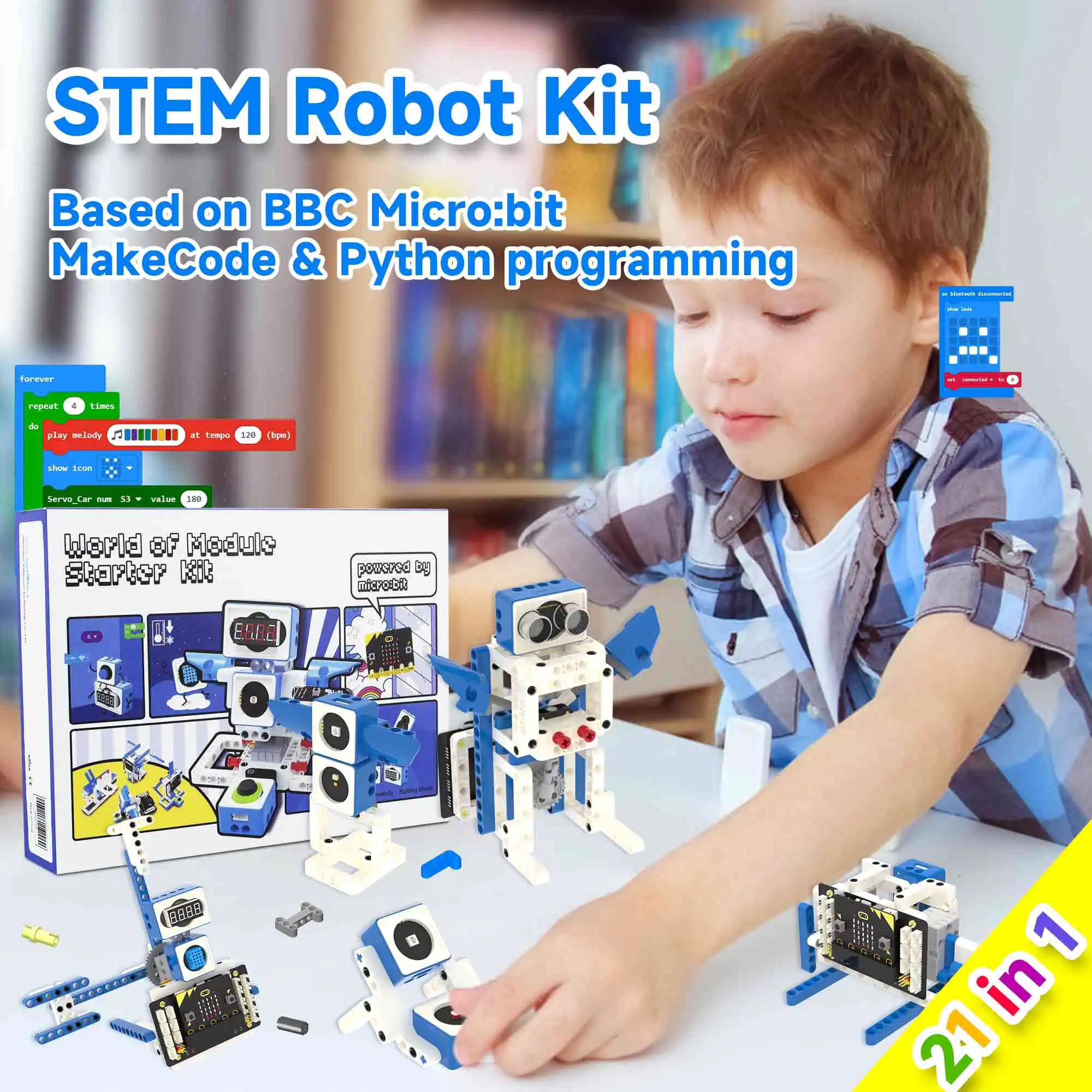 BBC Microbit V2 Smart Robot Car Kit Programmierbare STEM-Sets – Bild 6
