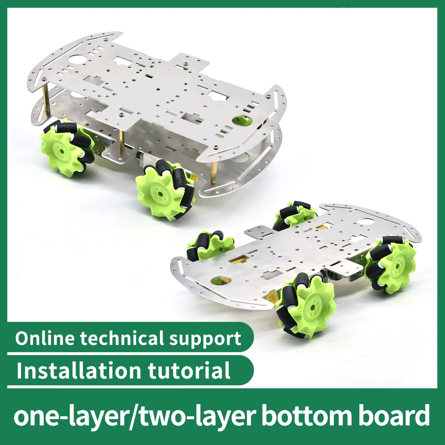 Keyestudio 4WD Mecanum-Rad Smart Roboter-Auto Aluminium-Chassis-Kit – Bild 3