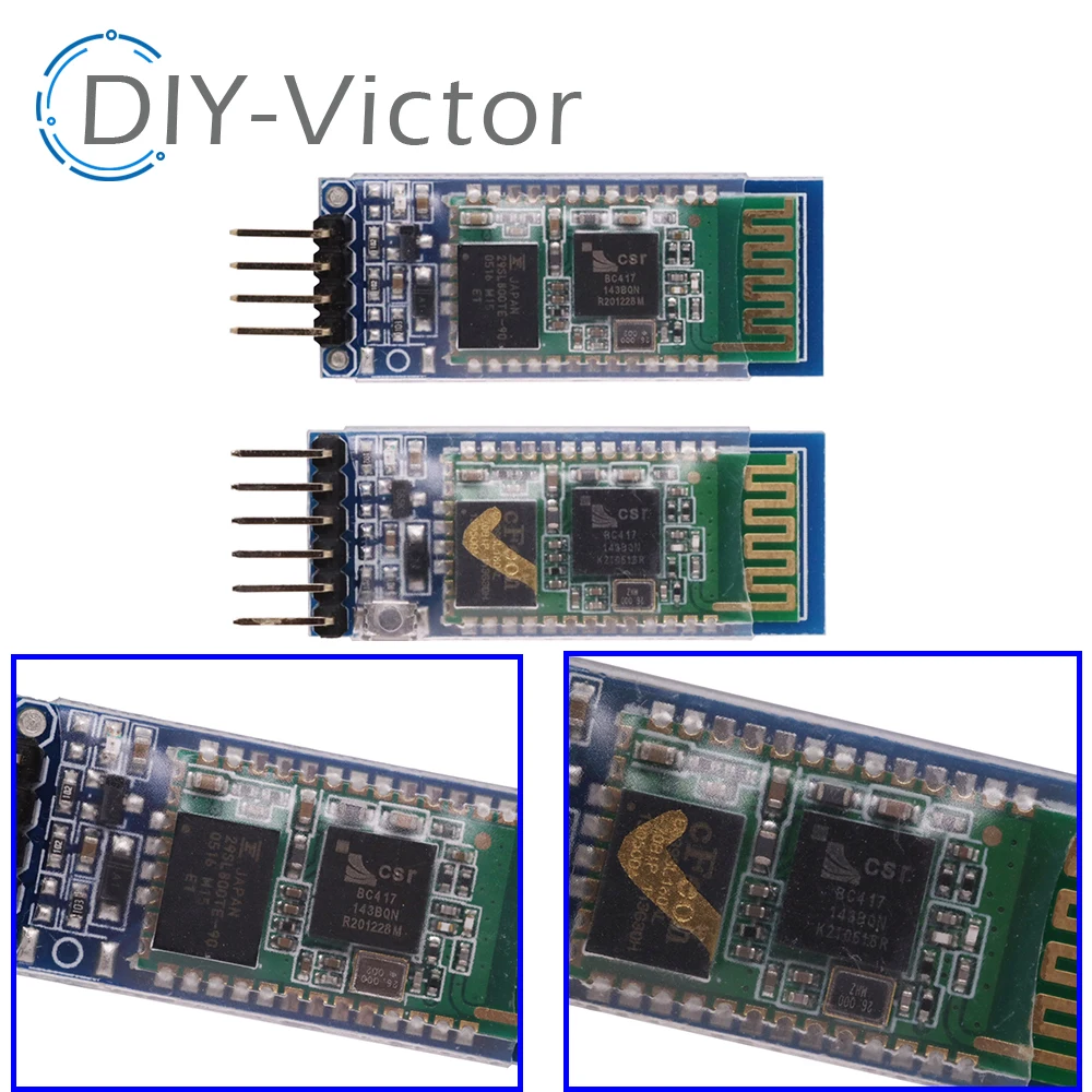 HC-05 hc05 rs232 drahtloses modul für arduino serielle 6 pin bluetooth – Bild 5