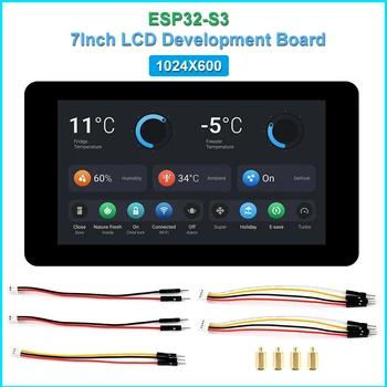 Waveshare ESP32-S3 7,0 Zoll 1024 x 600 LCD-Entwicklungsboard ESP32-Display Touchscreen LVGL GUI für Arduino