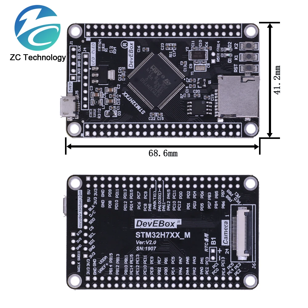 STM32H750VBT6 STM32H743VIT6 STM32H7 Entwicklungsboard STM32 – Bild 2