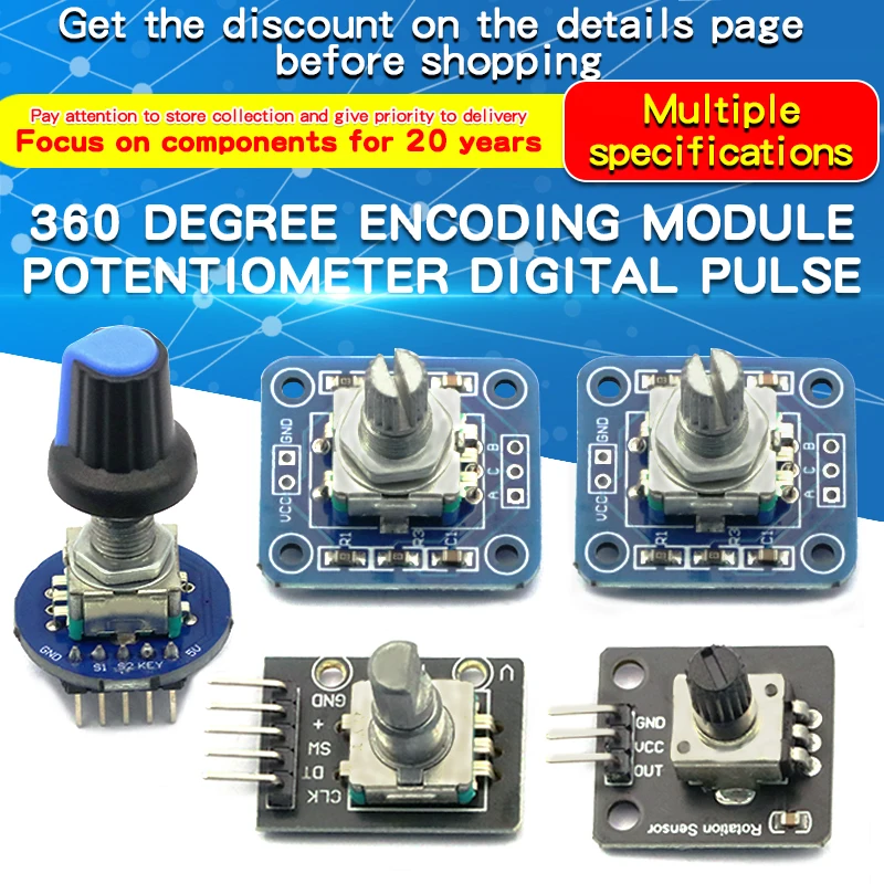 Drehgebermodul 360-Grad-Kodierungsmodul Potentiometer Digitaler – Bild 2
