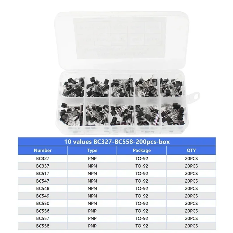 Transistor-Sortiment-Kit TO92 PNP/NPN A1015 BC327 BC337 C1815 S8850 – Bild 4