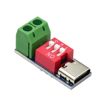 USB-C PD Trigger Board Modul PD/QC Decoy Board Schnellladung USB Typ-C auf 12V Hochgeschwindigkeitsladegerät