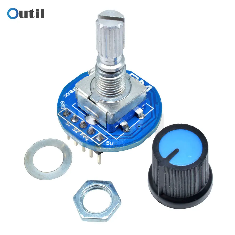 Drehgeber Modul 5V Ziegel Sensor Entwicklung Runde Audio Rotierenden – Bild 3