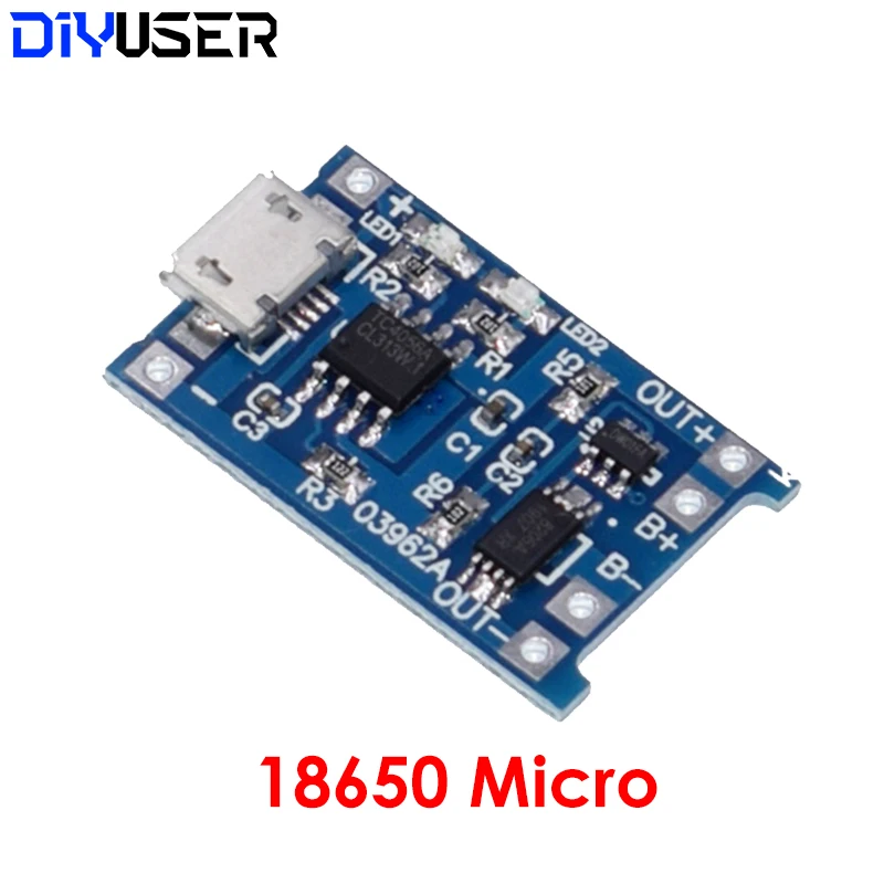 5V 1A Micro/Typ-c 18650 TP4056 Lithium-Batterie Ladegerät (5 Stück) – Bild 3