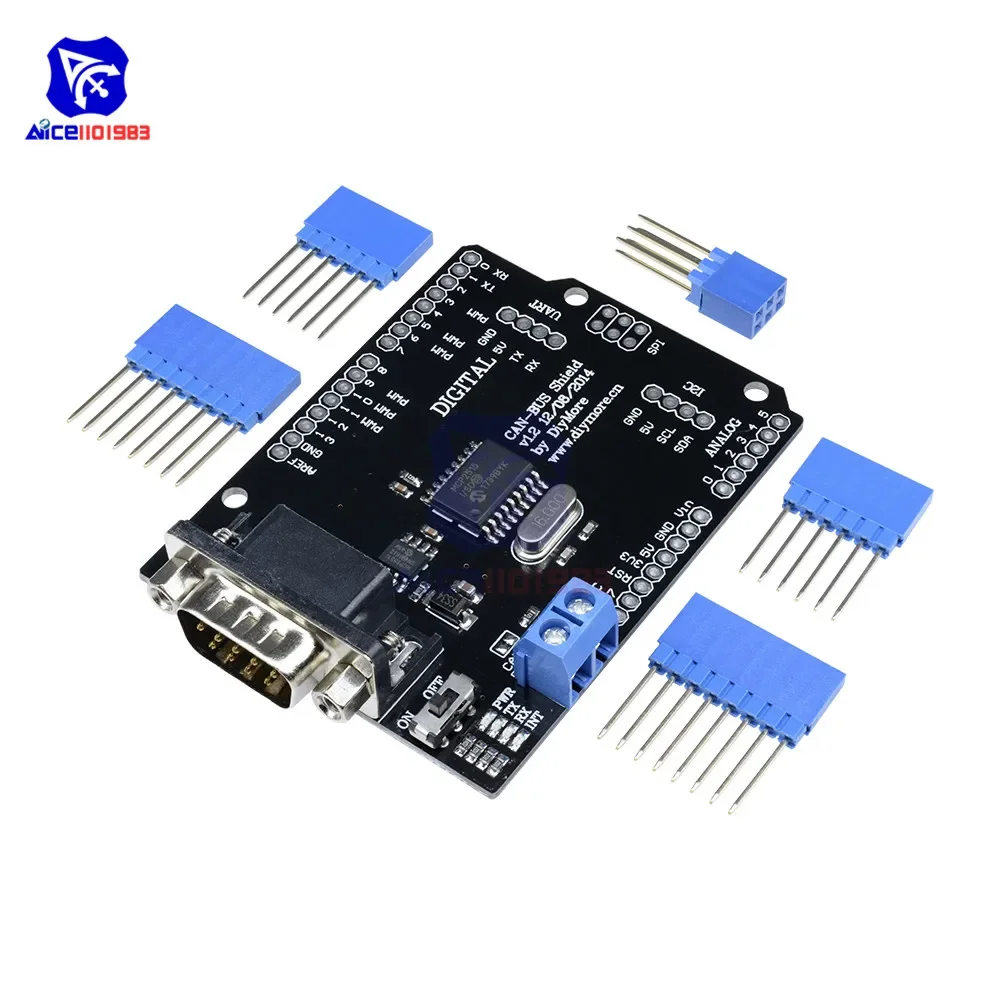 MCP2515 EF02037 KÖNNEN BUS Schild SPI 9 Pins Standard Sub-D Expansion Board Modul DC 5-12V für Arduino